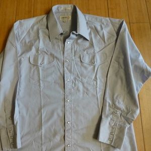 Famous Sheplers shirt western quality pearl snaps fabric xlarge 17-34